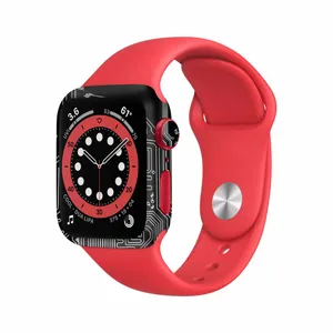 MAHOOT Black-Printed-Circuit-Board Cover Sticker for Apple Watch Watch 6 44mm