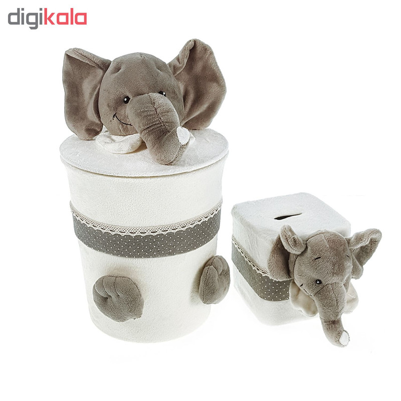 ست سطل و جادستمال اتاق کودک طرح فیل کد G-W