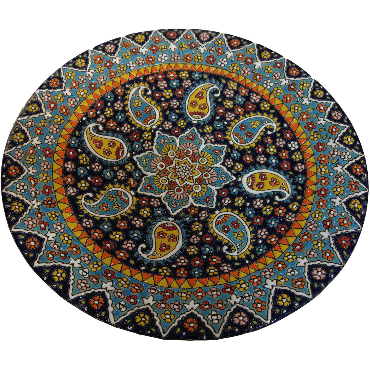 بشقاب میناکاری سفالی کد002