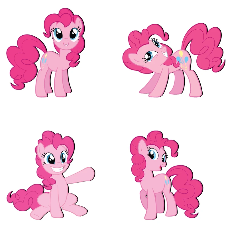 استیکر کلید و پریز چوبی ژیوار طرح پونی بسته 4 عددی