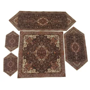 ست 5 تکه رومیزی ترمه طرح نگار کد 01