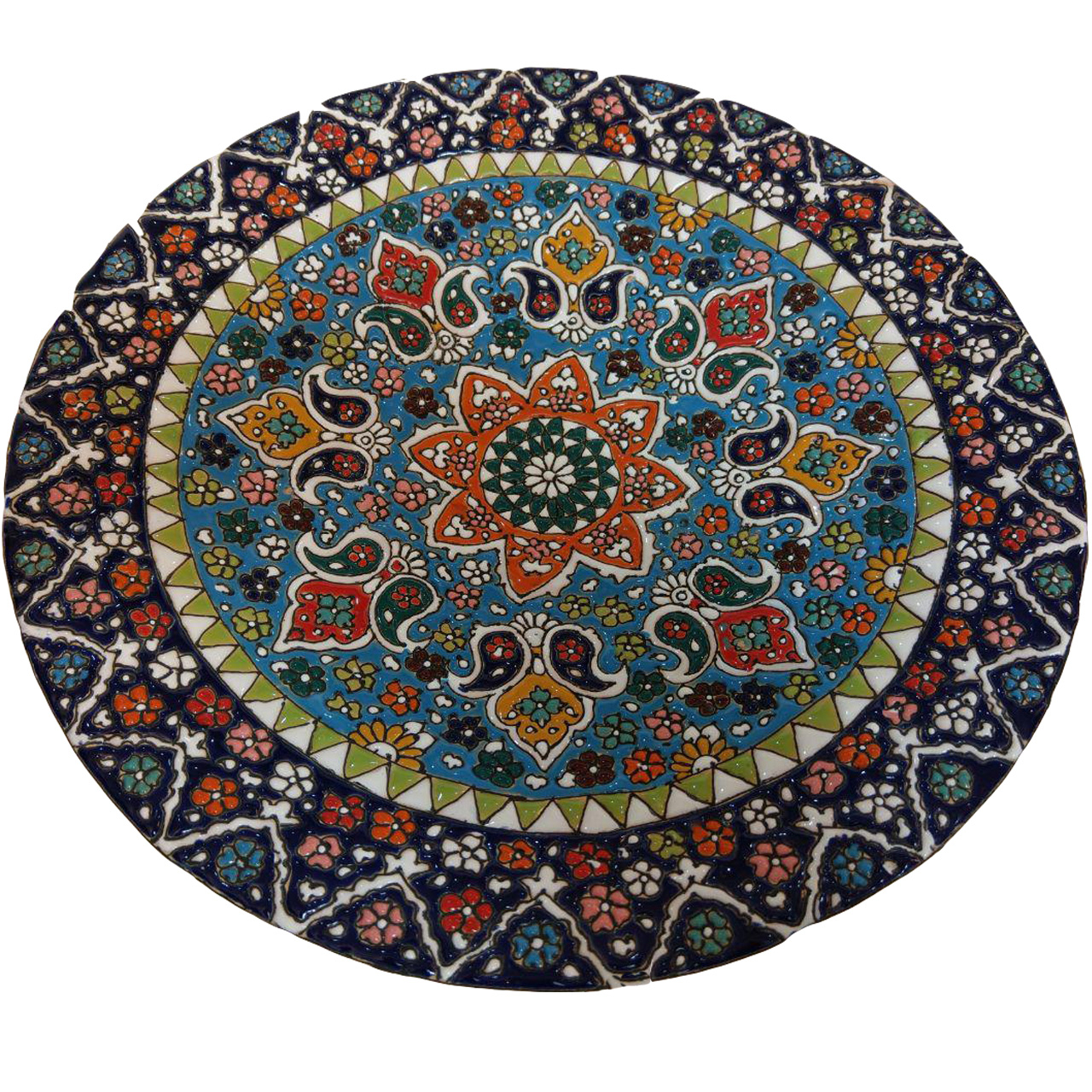 بشقاب میناکاری سفالی کد003