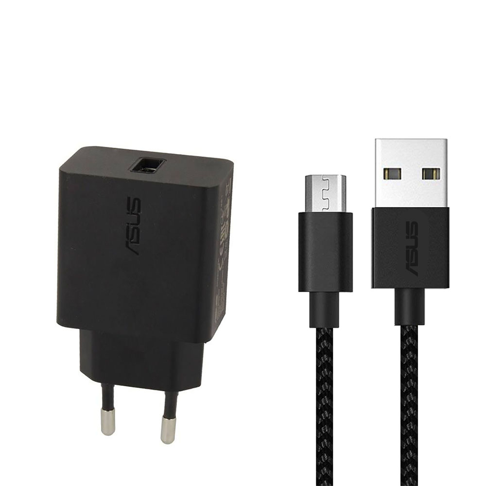 شارژر دیواری ایسوس مدل AD897020 به همراه کابل تبدیل MicroUSB