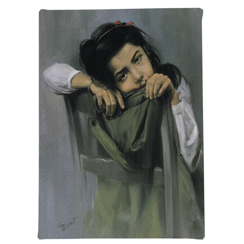  تابلو بوم چاپ سی طرح دخترک غمگین کد Canvas027