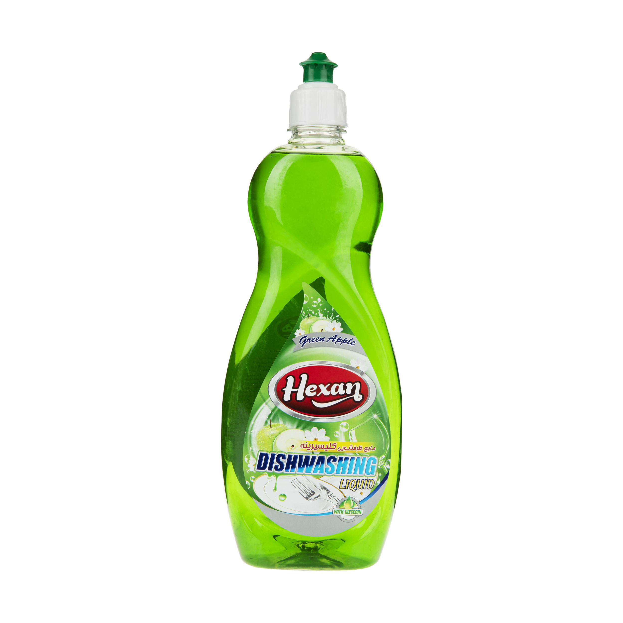 مایع ظرفشویی هگزان مدل Green Apple حجم 750 میلی‌ لیتر