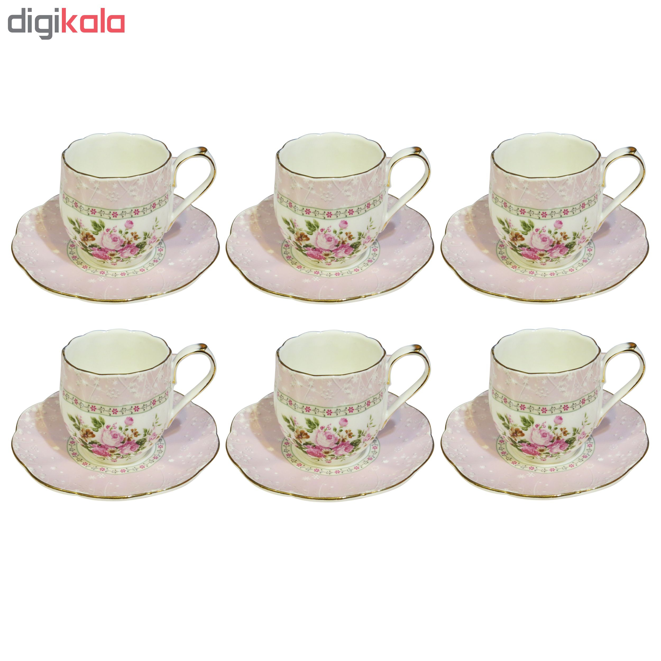 سرویس چایخوری 12 پارچه نوانس مدل altin rose