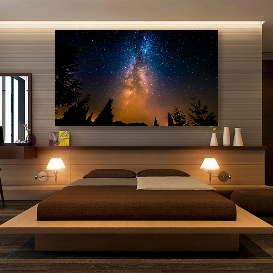 تابلو شاسی سری برترین عکس های نجومی طرح کهکشان راه شیری کد 459
