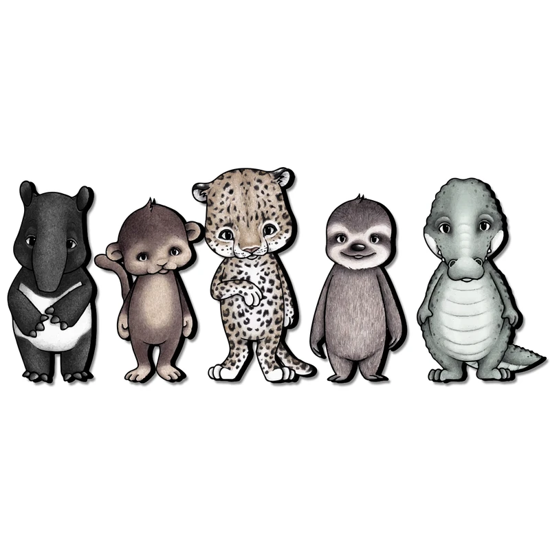 استیکر ژیوار مدل animal friends series 3