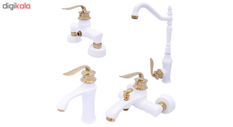 شیرآلات گلپانیک مدل هلن کد A008 مجموعه 4 عددی شیرآلات گلپانیک مدل هلن کد A008 مجموعه 4 عددی