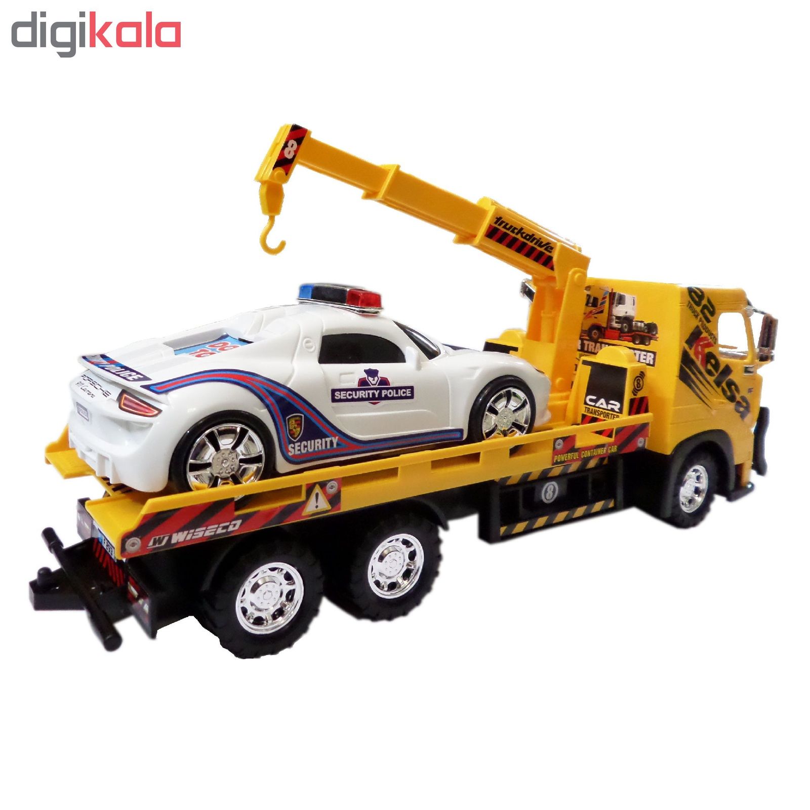 ماشین بازی دورج تویز طرح جرثقیل مدل Tow Truck مجموعه 2 عددی