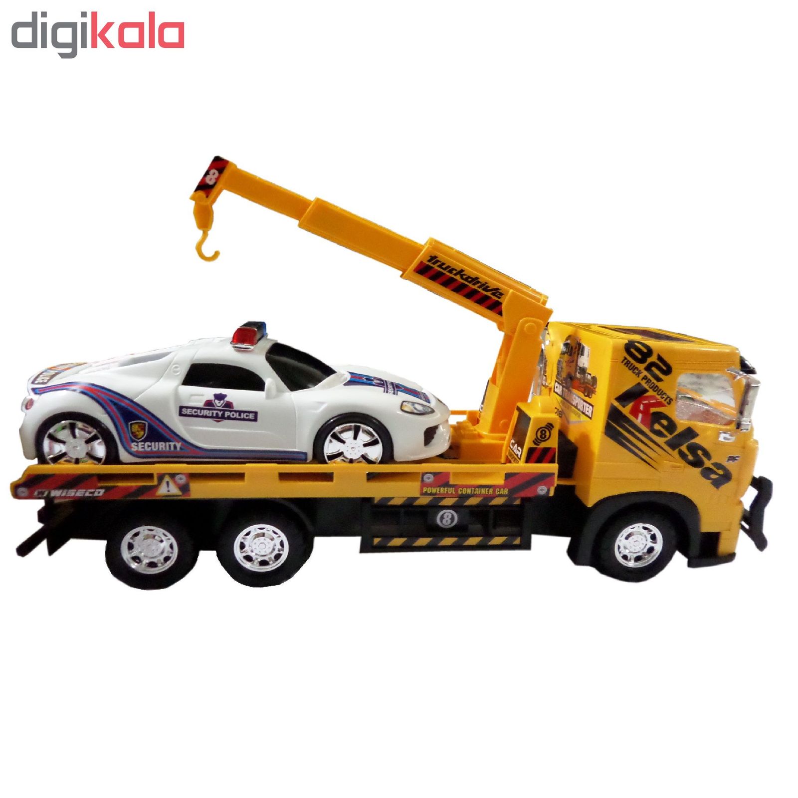 ماشین بازی دورج تویز طرح جرثقیل مدل Tow Truck مجموعه 2 عددی