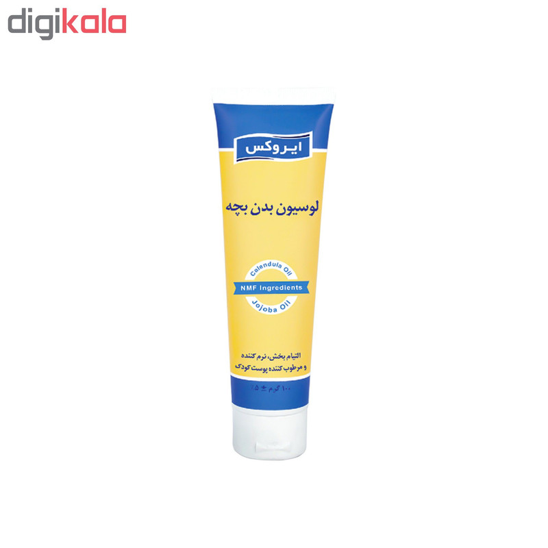 لوسیون بدن بچه ایروکس سری Emolient And Lenitive مدل Chamomile Oil حجم ۱۰۰ گرم