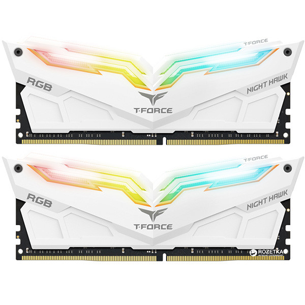 رم دسکتاپ DDR4 دو کاناله 3000 مگاهرتز CL16 تیم گروپ مدل T-Force Night Hawk RGB ظرفیت 32 گیگابایت