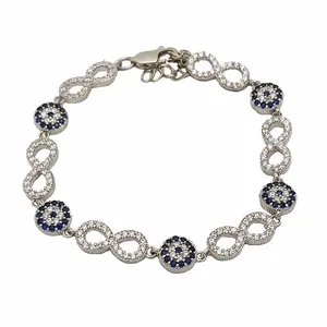 دستبند نقره زنانه ترمه 1 طرح بی نهایت کد DB 5009