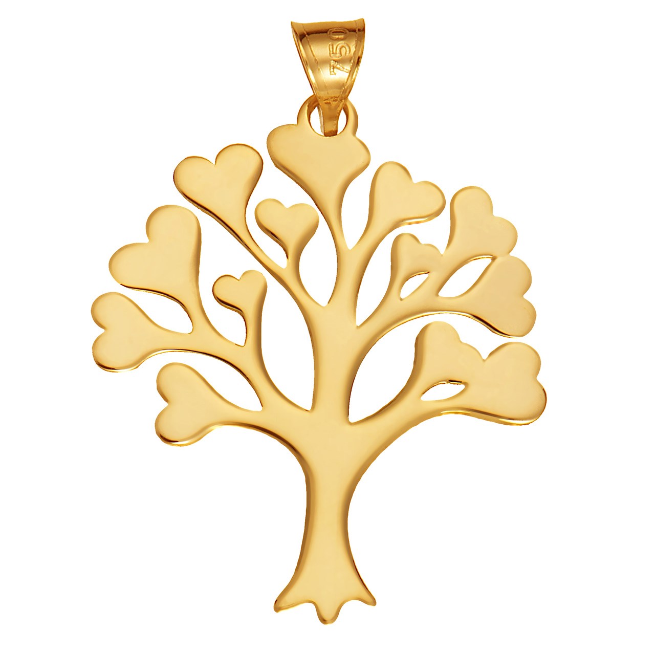 آویز گردنبند طلا  عیار نه طرح درخت و قلب مدل SG157