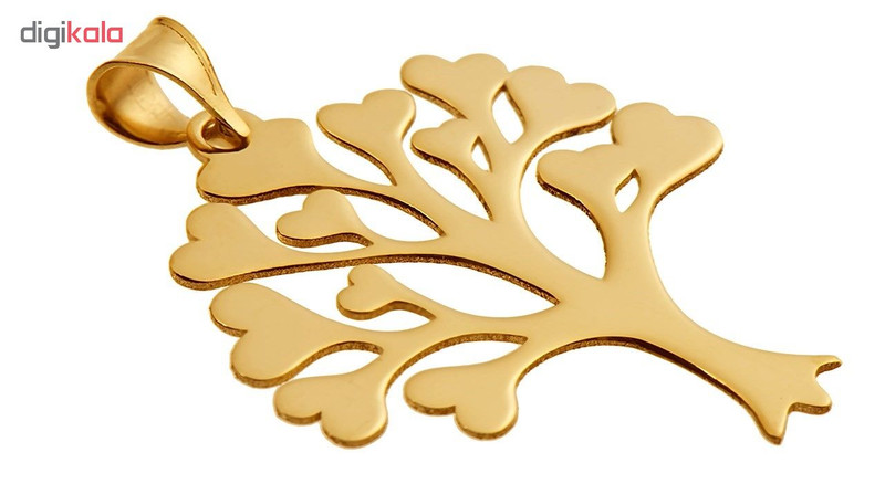 آویز گردنبند طلا 18 عیار زنانه طرح درخت و قلب مدل SG157