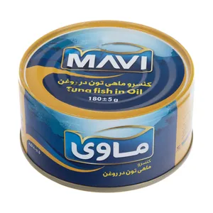 کنسرو ماهی تون در روغن ماوی مقدار 180 گرم