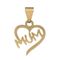 آویز گردنبند طلا 18 عیار زنانه آمانژ طرح قلب مادر کد D2558