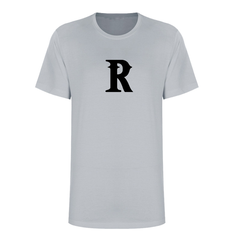 تی شرت آستین کوتاه زنانه مدل حرف R کد L253 رنگ طوسی
