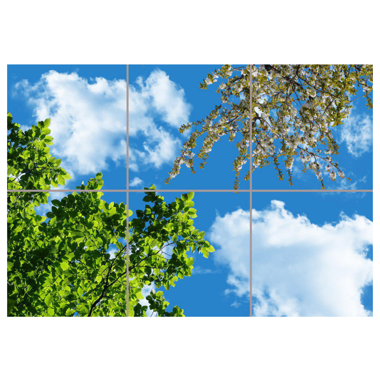 تایل سقفی آسمان مجازی مدل AZ32034 سایز 60*60 سانتی متر بسته 6 عددی