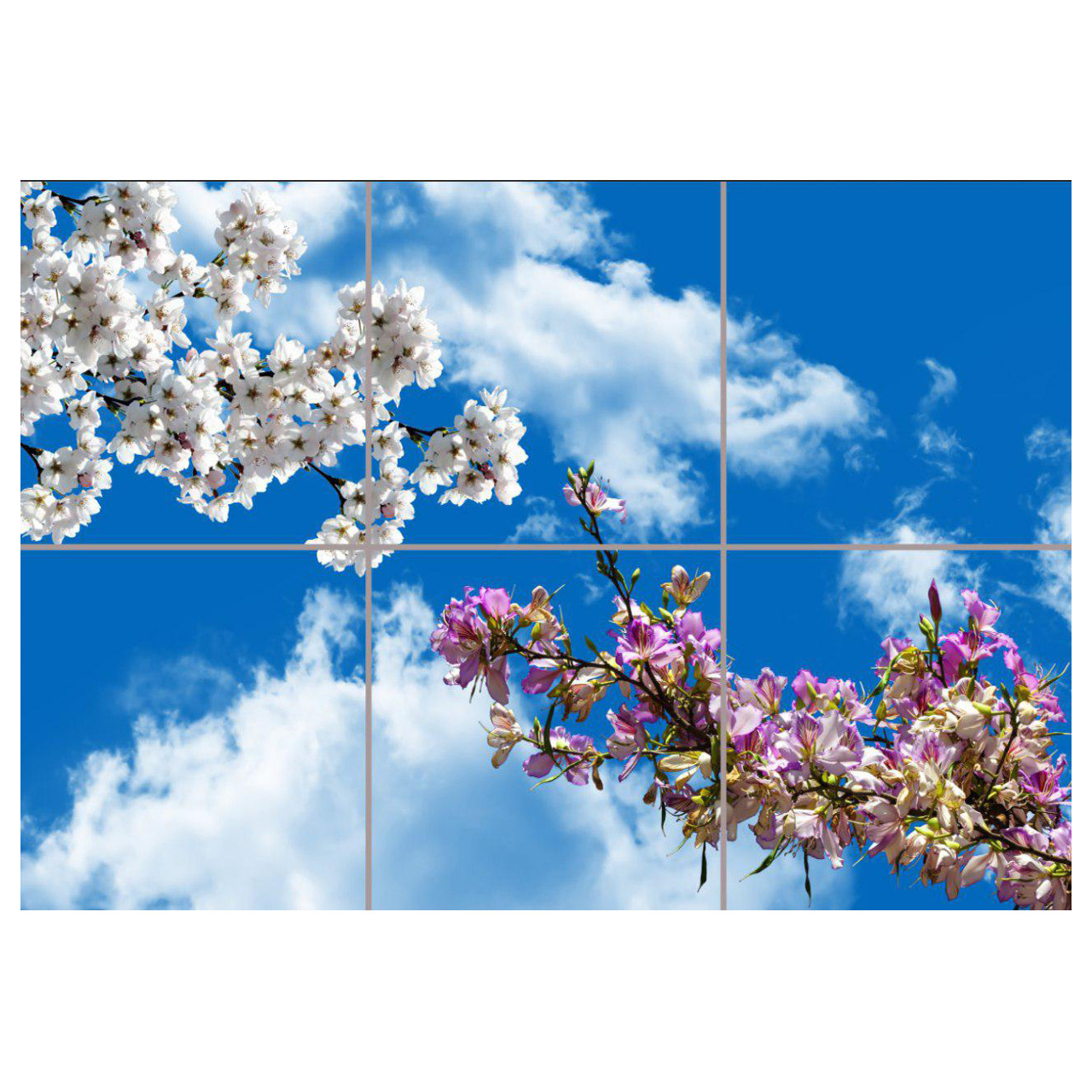 تایل سقفی آسمان مجازی مدل AZ32037 سایز 60*60 سانتی متر بسته 6 عددی