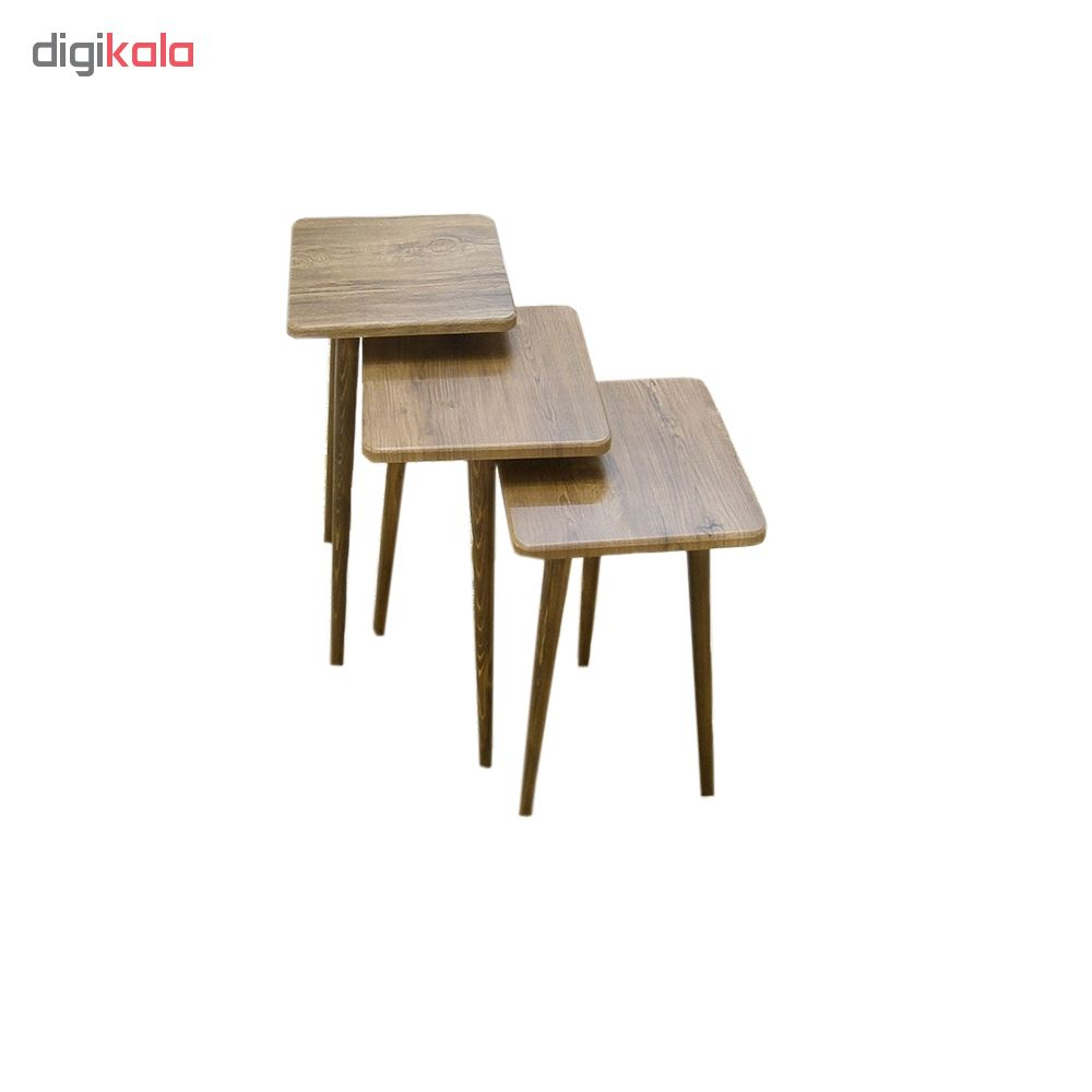میز عسلی مدل 123  کد 01 مجموعه 3 عددی