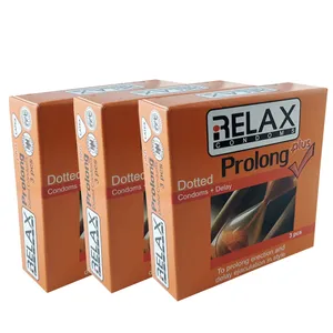 کاندوم ریلکس مدل PROLONG PLUS DOTTED کد b102 مجموعه 3 عددی