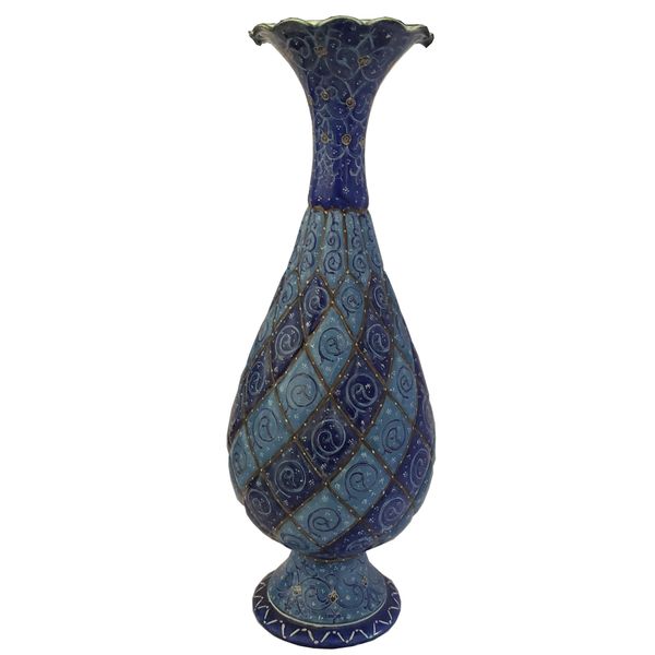 گلدان مسی میناکاری طرح اسلیمی کد 07 گلدان مسی میناکاری طرح اسلیمی کد 07