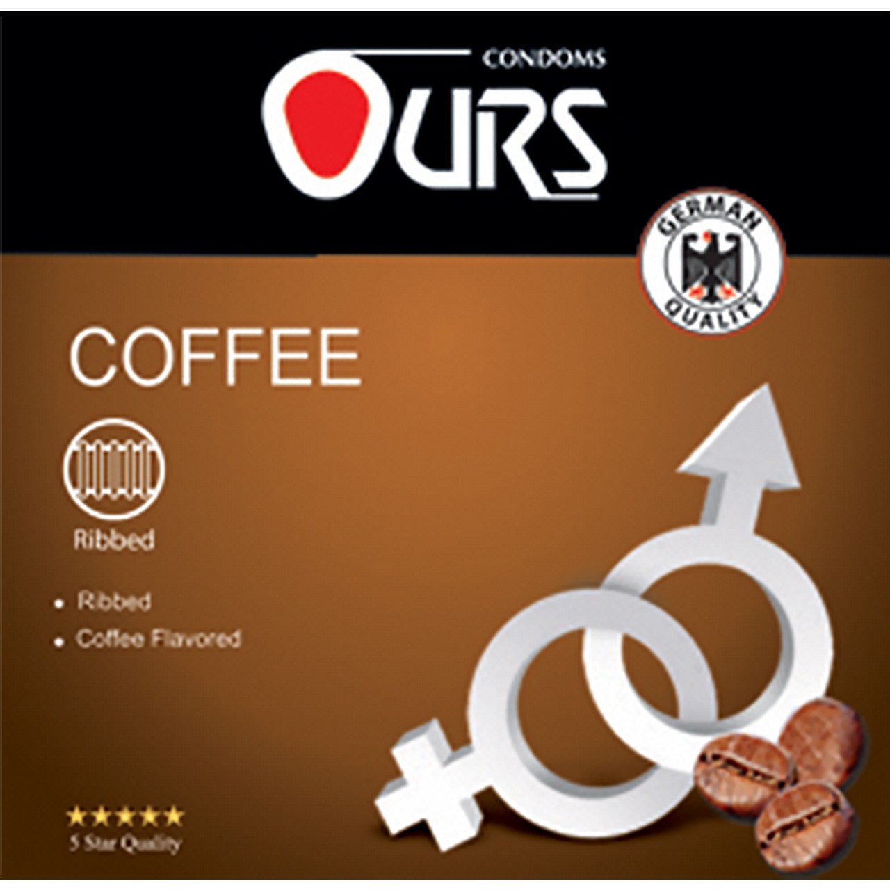 کاندوم آجدار اورز مدل Coffee بسته 3 عددی