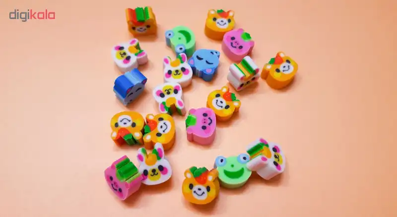 پاک کن طرح حیوانات کد 3437 بسته 20 عددی