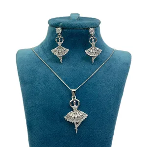 نیم ست نقره زنانه مدل باله کد BA - 109