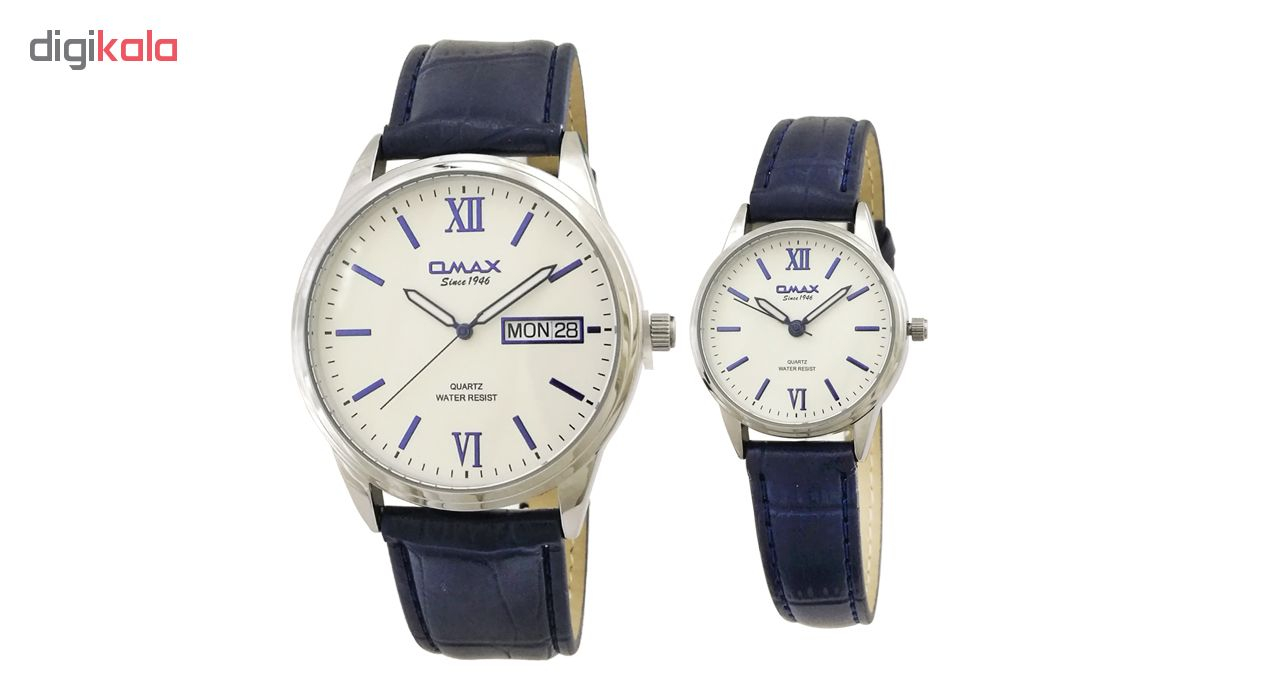ست ساعت مچی عقربه ای زنانه و مردانه اوماکس مدل  jd03p64