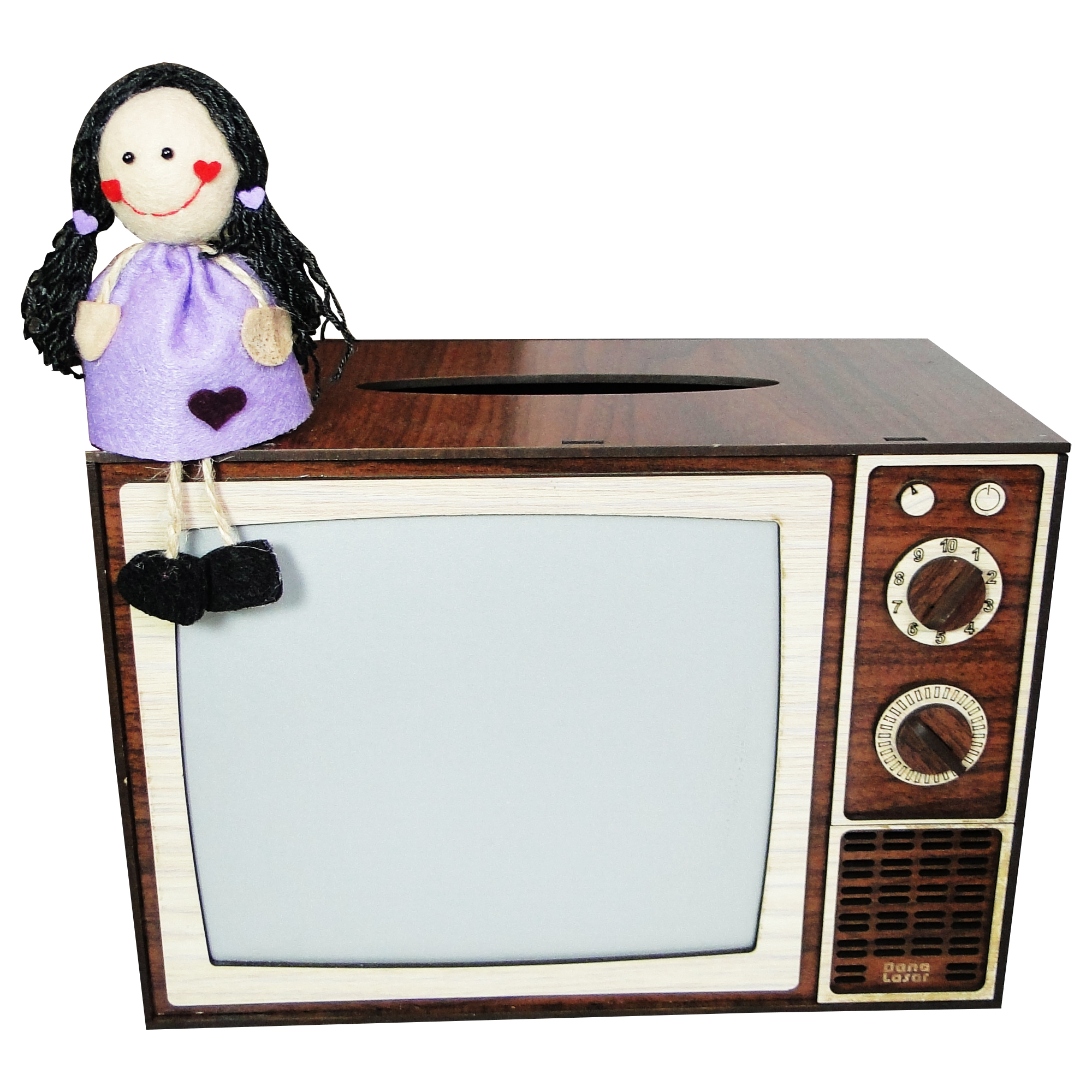 جعبه دستمال کاغذی طرح تلویزیون کد BX-3391