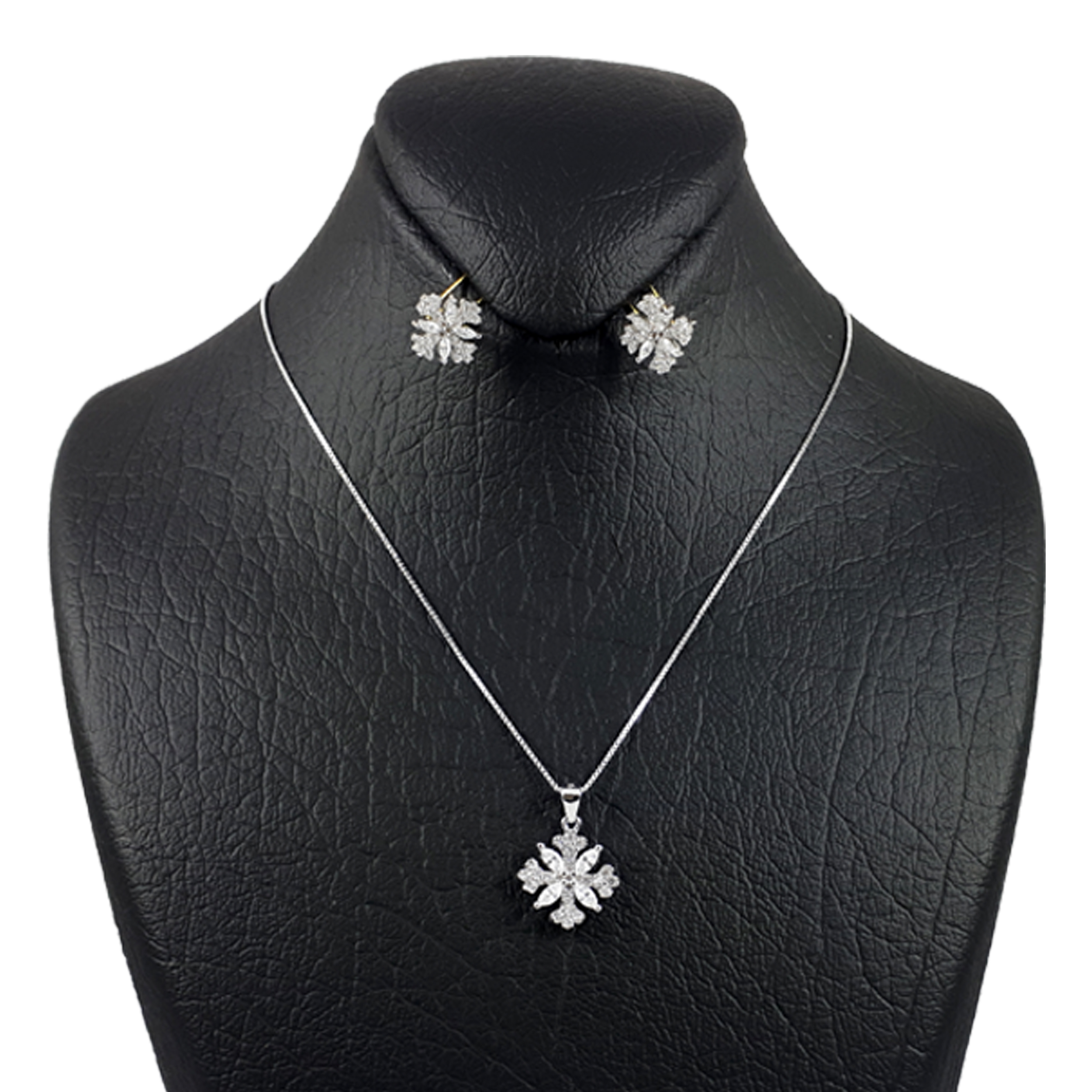 نیم ست نقره زنانه رویتال گالری طرح گل صلیبی کد 102003218-18