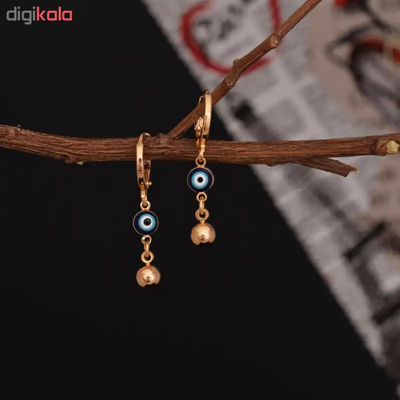 گوشواره طرح چشم نظر مدل GO1329