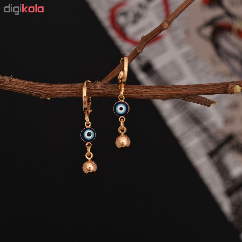 گوشواره طرح چشم نظر مدل GO1329