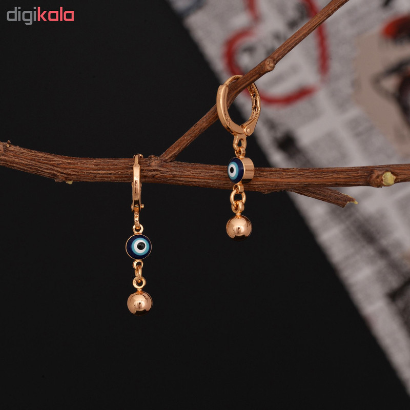 گوشواره طرح چشم نظر مدل GO1329