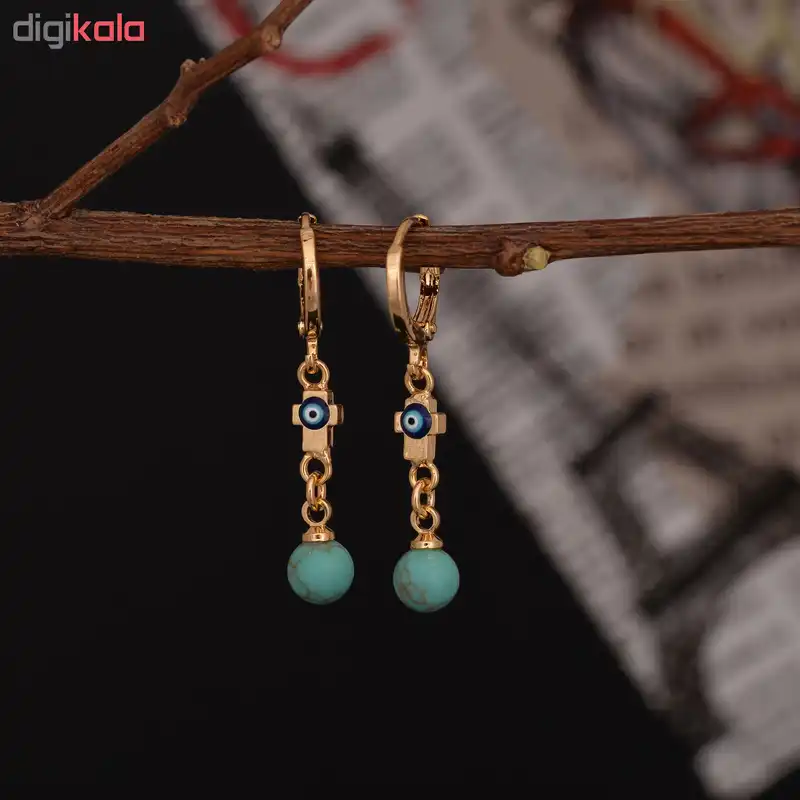 گوشواره زنانه طرح چشم نظر کد GO1330