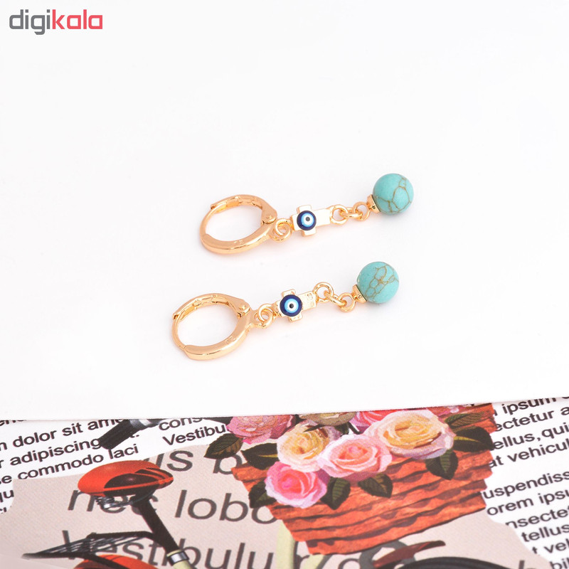 گوشواره زنانه طرح چشم نظر کد GO1330