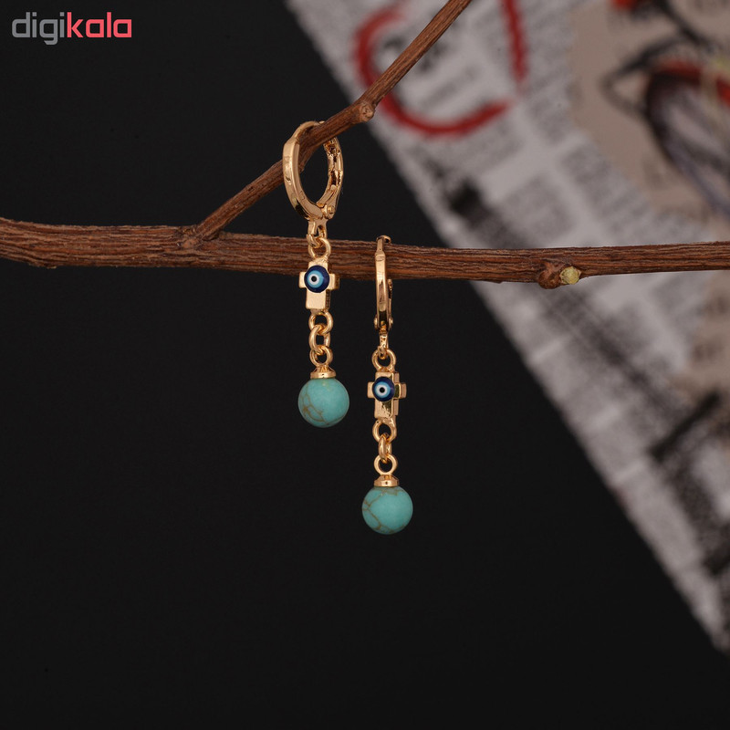 گوشواره زنانه طرح چشم نظر کد GO1330