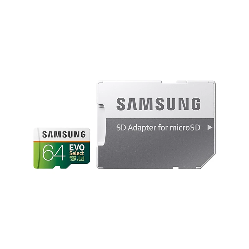 کارت حافظه microSDXC مدل Evo Select کلاس 10 استاندارد UHS-I U3 سرعت 100MBps ظرفیت 62 گیگابایت به همراه آداپتور SD