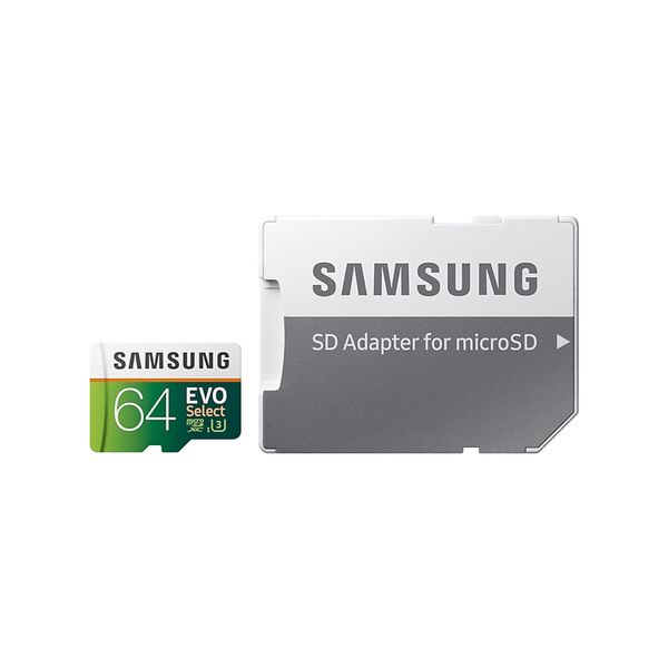 کارت حافظه microSDXC مدل Evo Select کلاس 10 استاندارد UHS-I U3 سرعت 100MBps ظرفیت 62 گیگابایت به همراه آداپتور SD کارت حافظه microSDXC مدل Evo Select کلاس 10 استاندارد UHS-I U3 سرعت 100MBps ظرفیت 62 گیگابایت به همراه آداپتور SD