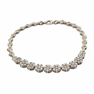 دستبند نقره زنانه ترمه 1 طرح فلاور کد DB 5018