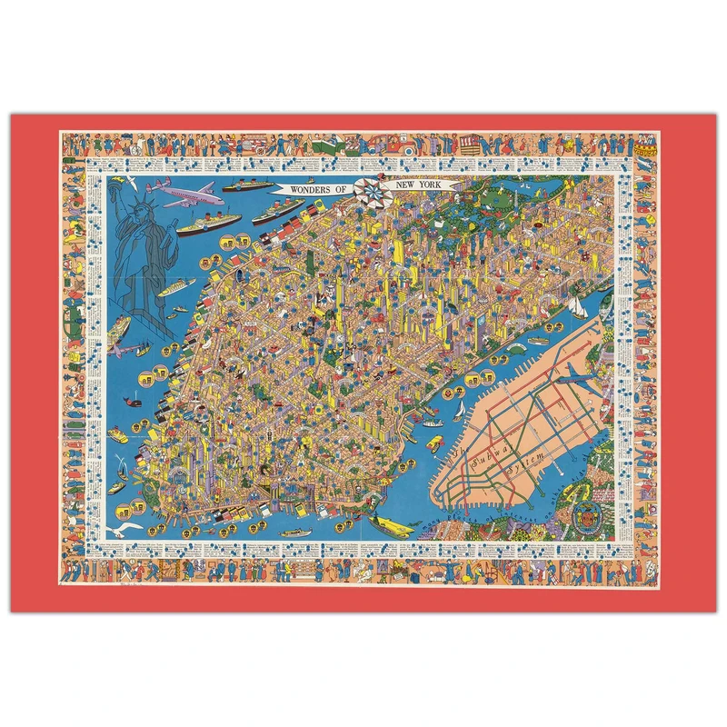 تابلو شاسی پالمیرا طرح نقشه تاریخی نیویورک کد MAP114