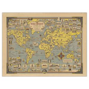 تابلو شاسی پالمیرا طرح نقشه تاریخی عجایب جهان کد MAP113