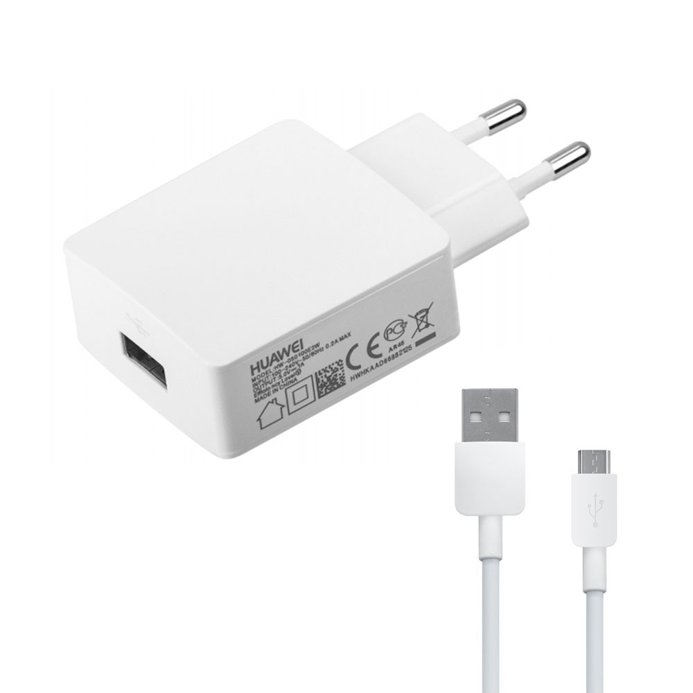 شارژر دیواری مدل HW-050100C2W به همراه کابل تبدیل MicroUSB