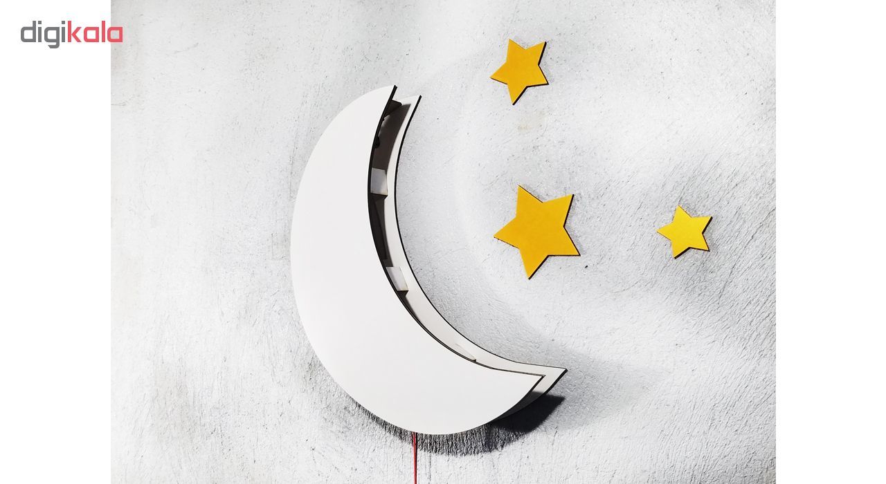 چراغ خواب دیواری طرح ماه و ستاره