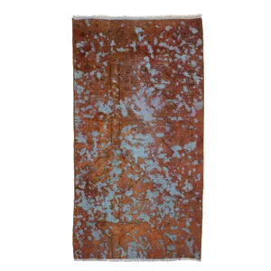 فرش دستباف رنگ شده یک و نیم متری کد 2018R