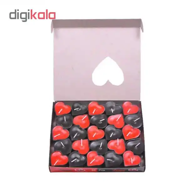 شمع وارمر طرح قلب بسته 50 عددی