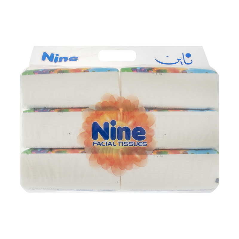 دستمال کاغذی 100 برگ ناین مدل White بسته 6 عددی